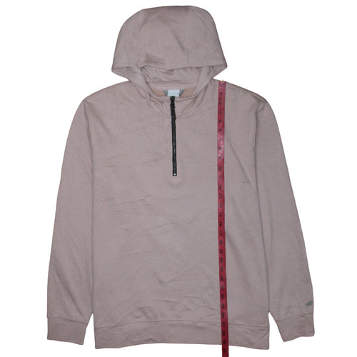 Nike Women’s Beige Dri-FIT 1/2 Zip Hooded Sweatshirt XL Polyester