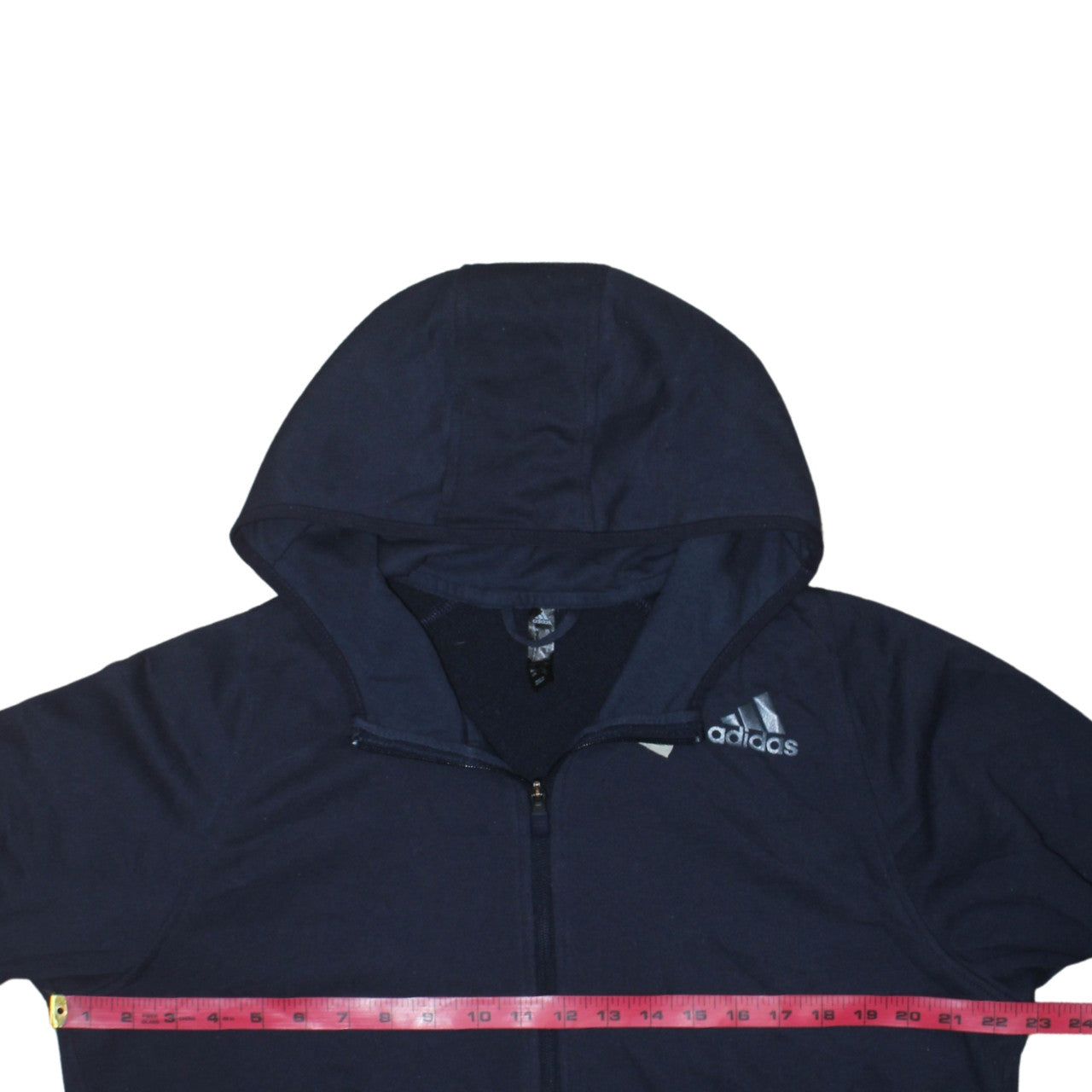 adidas Men's Blue Full Zip Hoodie Size L Sports Fleece Jacket