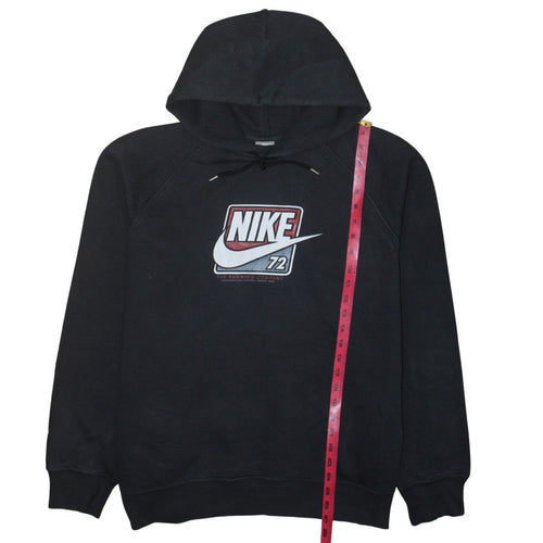 Nike Men's Black Pullover Hoodie Size L Graphic Logo Fleece Sweatshirt