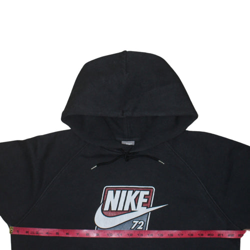 Nike Men's Black Pullover Hoodie Size L Graphic Logo Fleece Sweatshirt