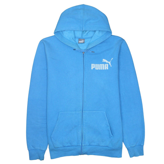 Puma Men's Blue Full Zip Hoodie L Regular Fit Sportswear
