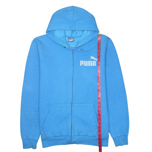 Puma Men's Blue Full Zip Hoodie L Regular Fit Sportswear