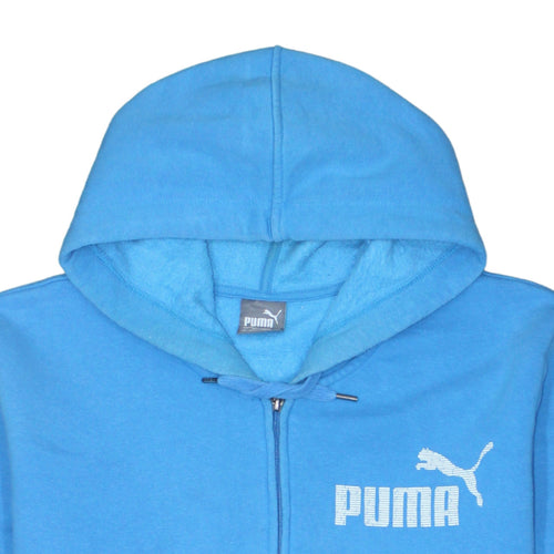 Puma Men's Blue Full Zip Hoodie L Regular Fit Sportswear