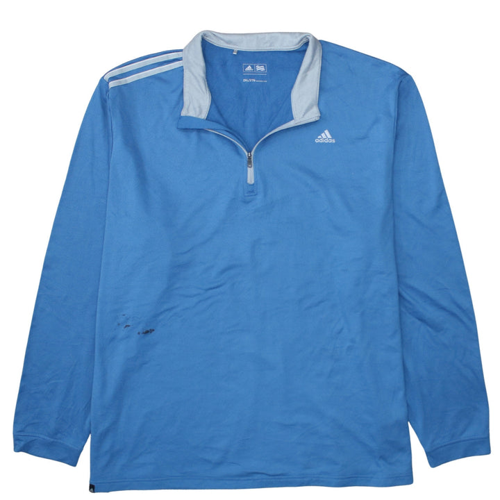 Adidas Men's Blue 2XL 1/4 Zip Golf Sweatshirt Pullover
