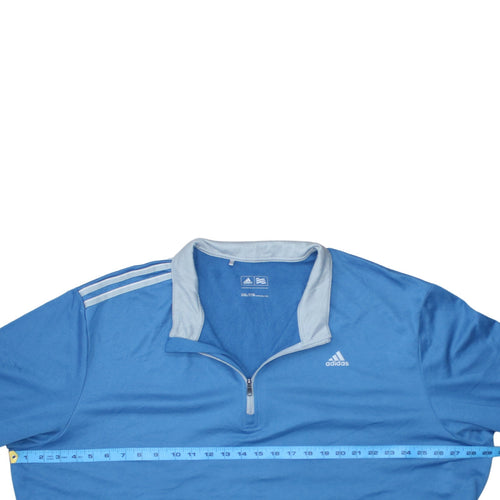 Adidas Men's Blue 2XL 1/4 Zip Golf Sweatshirt Pullover