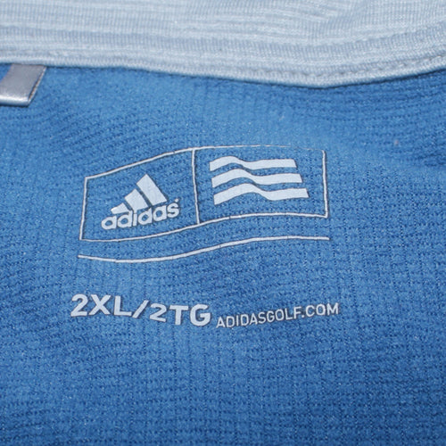 Adidas Men's Blue 2XL 1/4 Zip Golf Sweatshirt Pullover