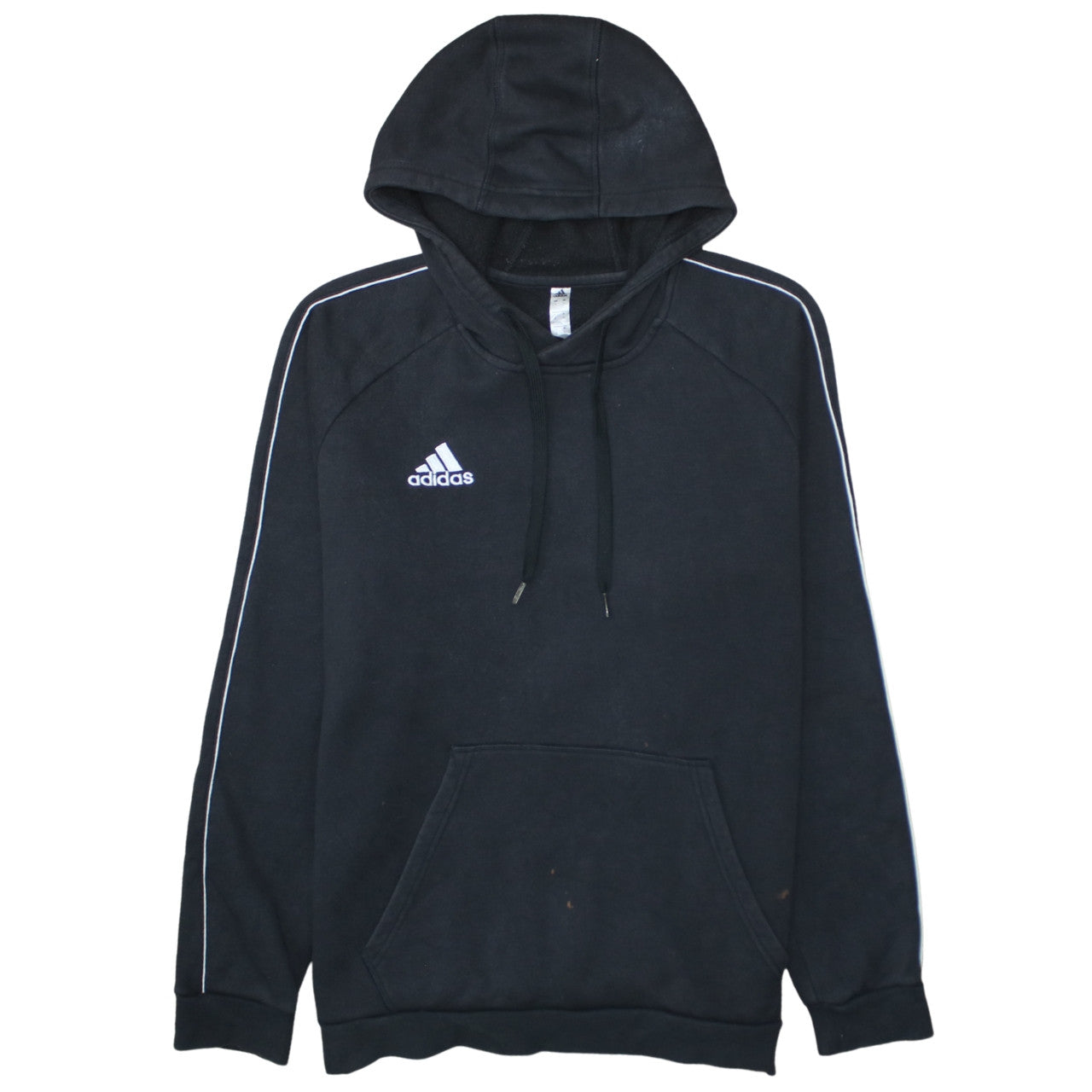 Adidas Men’s Black Pullover Hoodie L Logo Fleece Sportswear