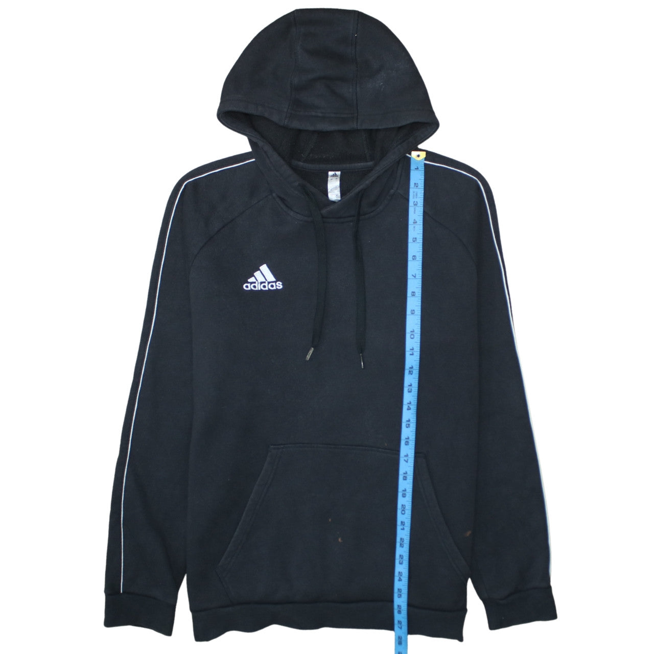 Adidas Men’s Black Pullover Hoodie L Logo Fleece Sportswear