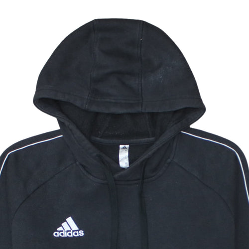 Adidas Men’s Black Pullover Hoodie L Logo Fleece Sportswear