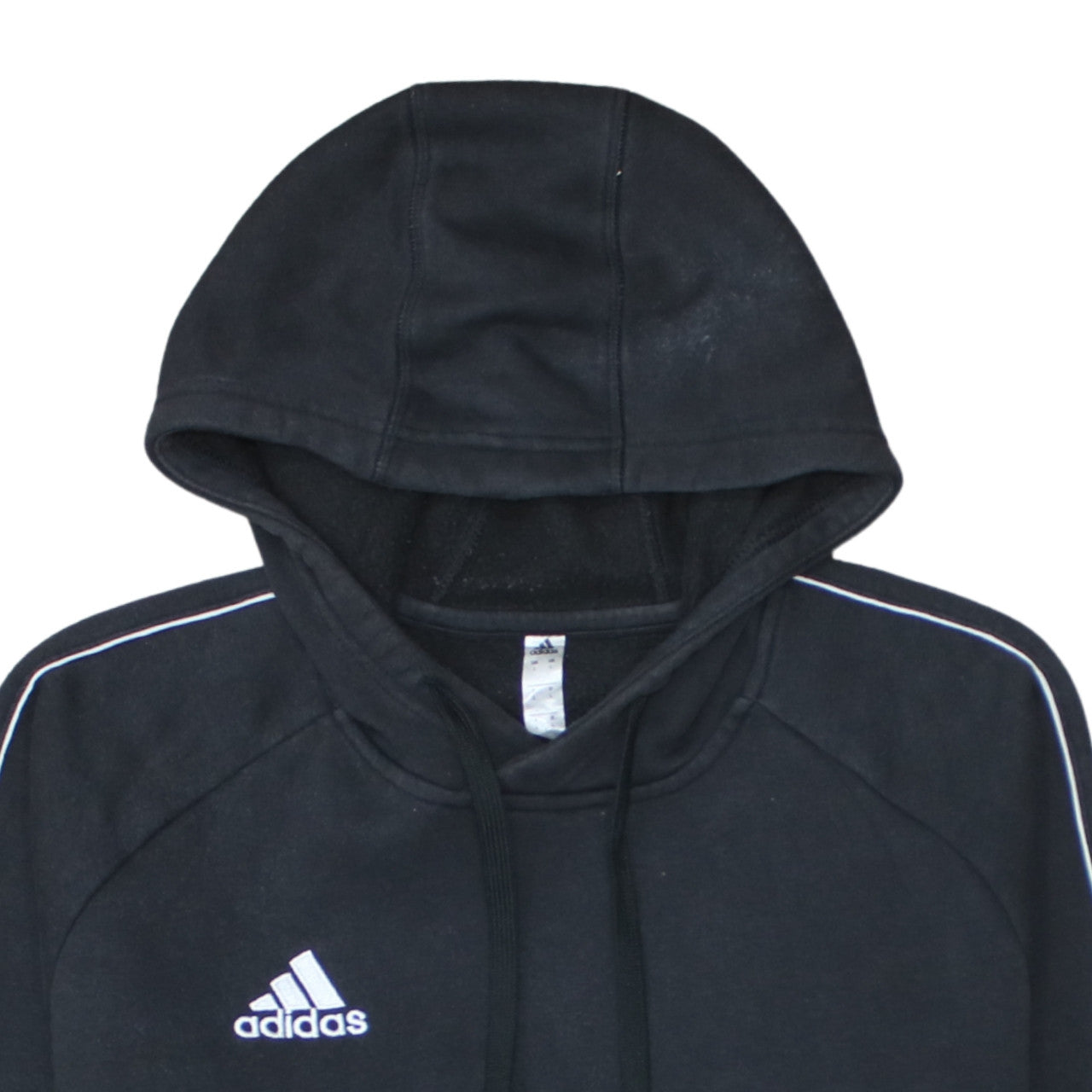 Adidas Men’s Black Pullover Hoodie L Logo Fleece Sportswear