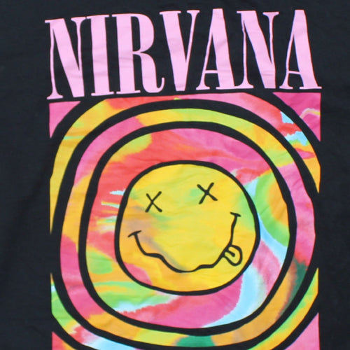 Nirvana Women's Black XL Pullover Sweatshirt with Graphic Print