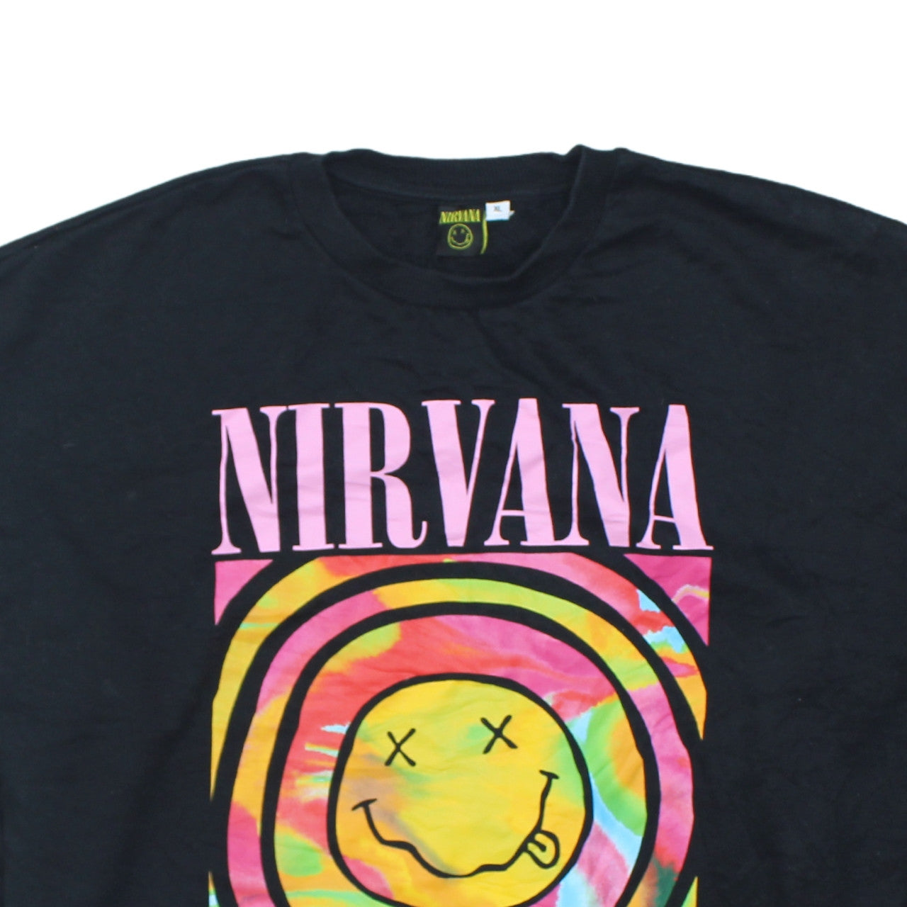 Nirvana Women's Black XL Pullover Sweatshirt with Graphic Print