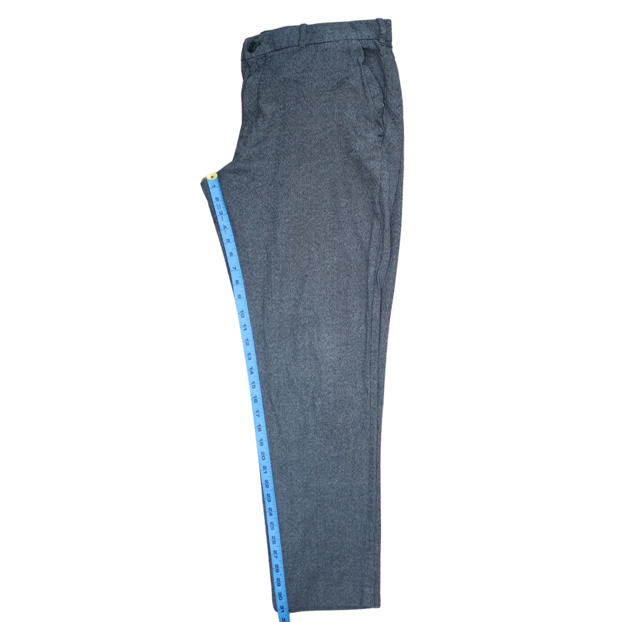 GAP Men's Grey Check Slim Fit Chino Trousers 38x32