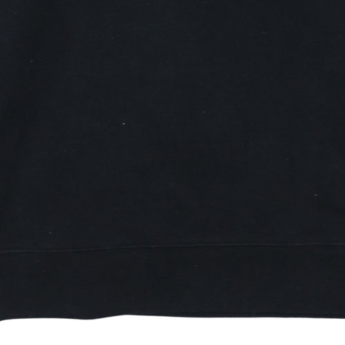 Champion Men Black L Pullover Sweatshirt Crew Neck Fleece Logo