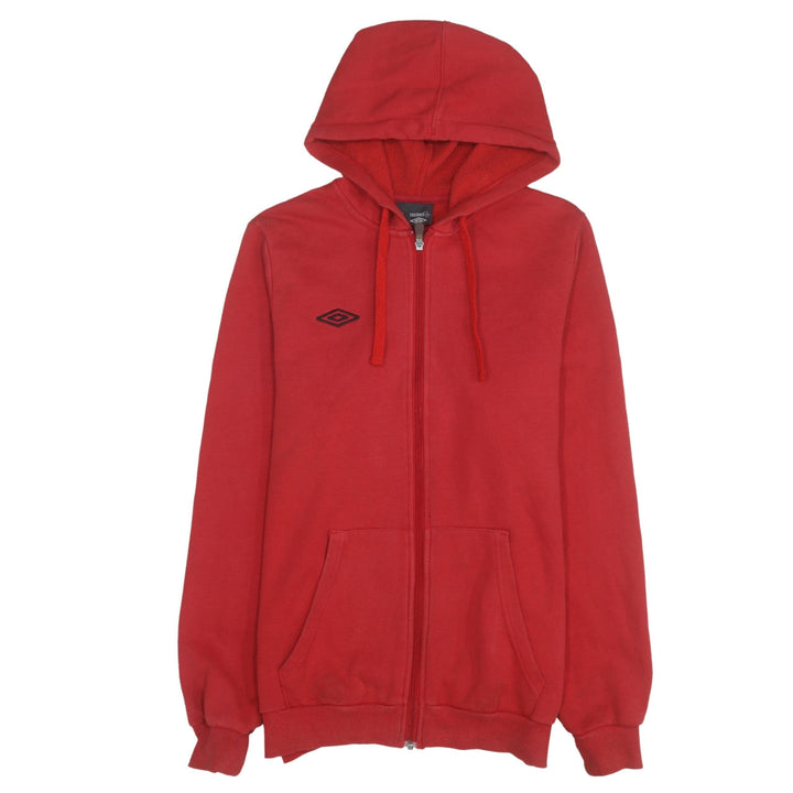 Umbro Men’s Red Full Zip Hoodie Size M Sportswear Classic