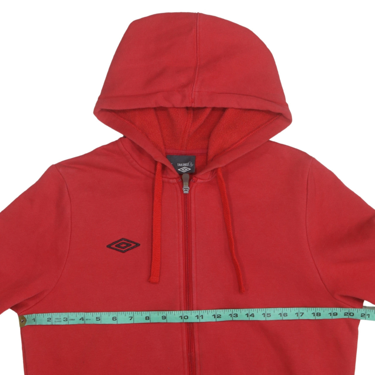 Umbro Men’s Red Full Zip Hoodie Size M Sportswear Classic