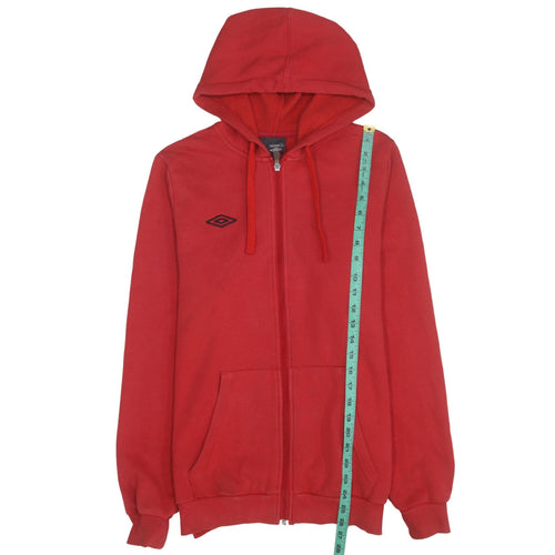 Umbro Men’s Red Full Zip Hoodie Size M Sportswear Classic