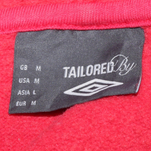 Umbro Men’s Red Full Zip Hoodie Size M Sportswear Classic