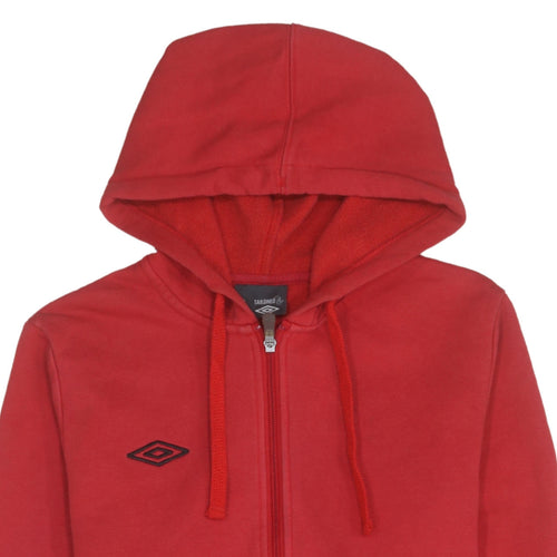 Umbro Men’s Red Full Zip Hoodie Size M Sportswear Classic