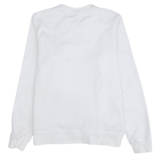Nike Men's White Cotton Crew Neck Pullover Sweatshirt M