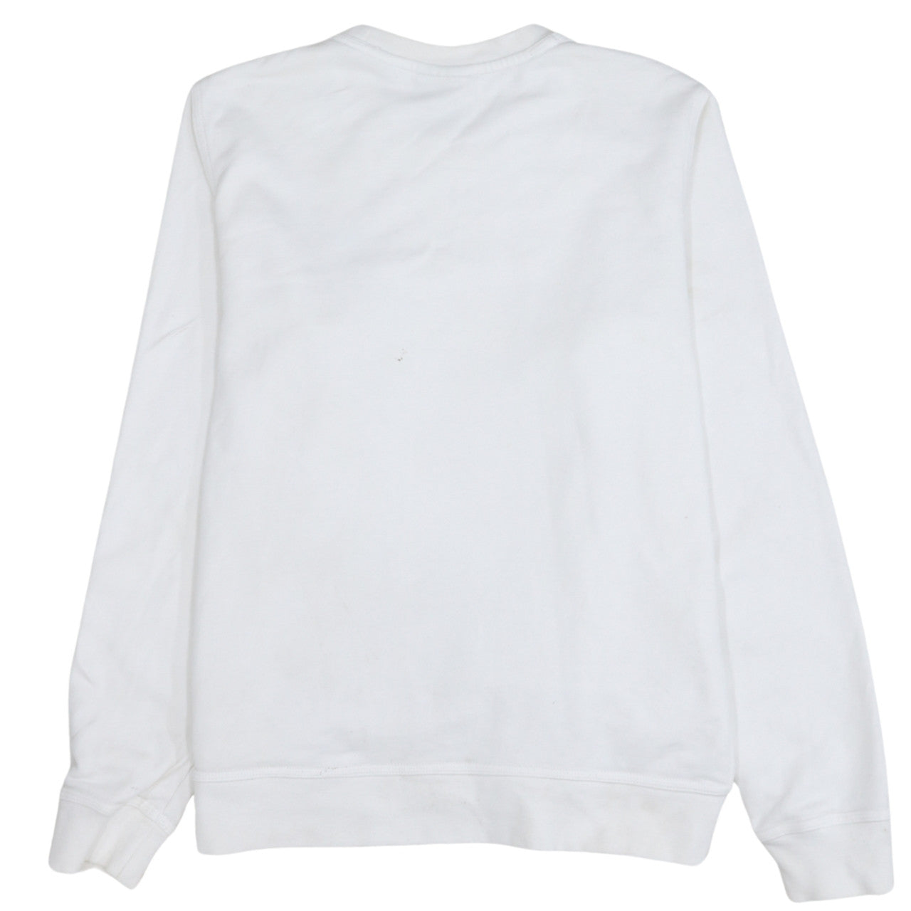 Nike Men's White Cotton Crew Neck Pullover Sweatshirt M