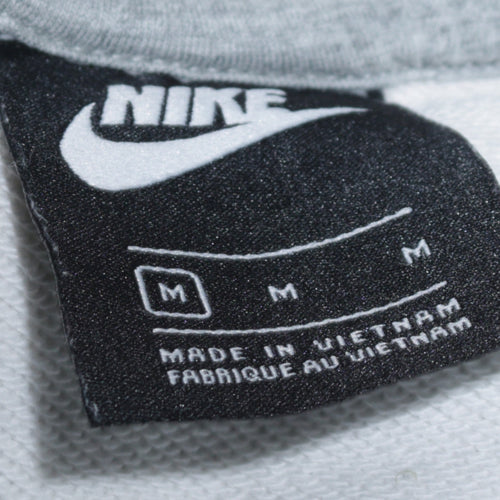 Nike Men's White Cotton Crew Neck Pullover Sweatshirt M