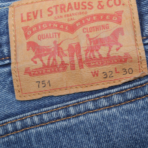 Levi Strauss 751 Men’s Blue Straight Leg Denim Jeans W32 L30