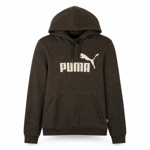 Puma Womens Black Pullover Hoodie Size 12 Hooded Sweatshirt Logo Print