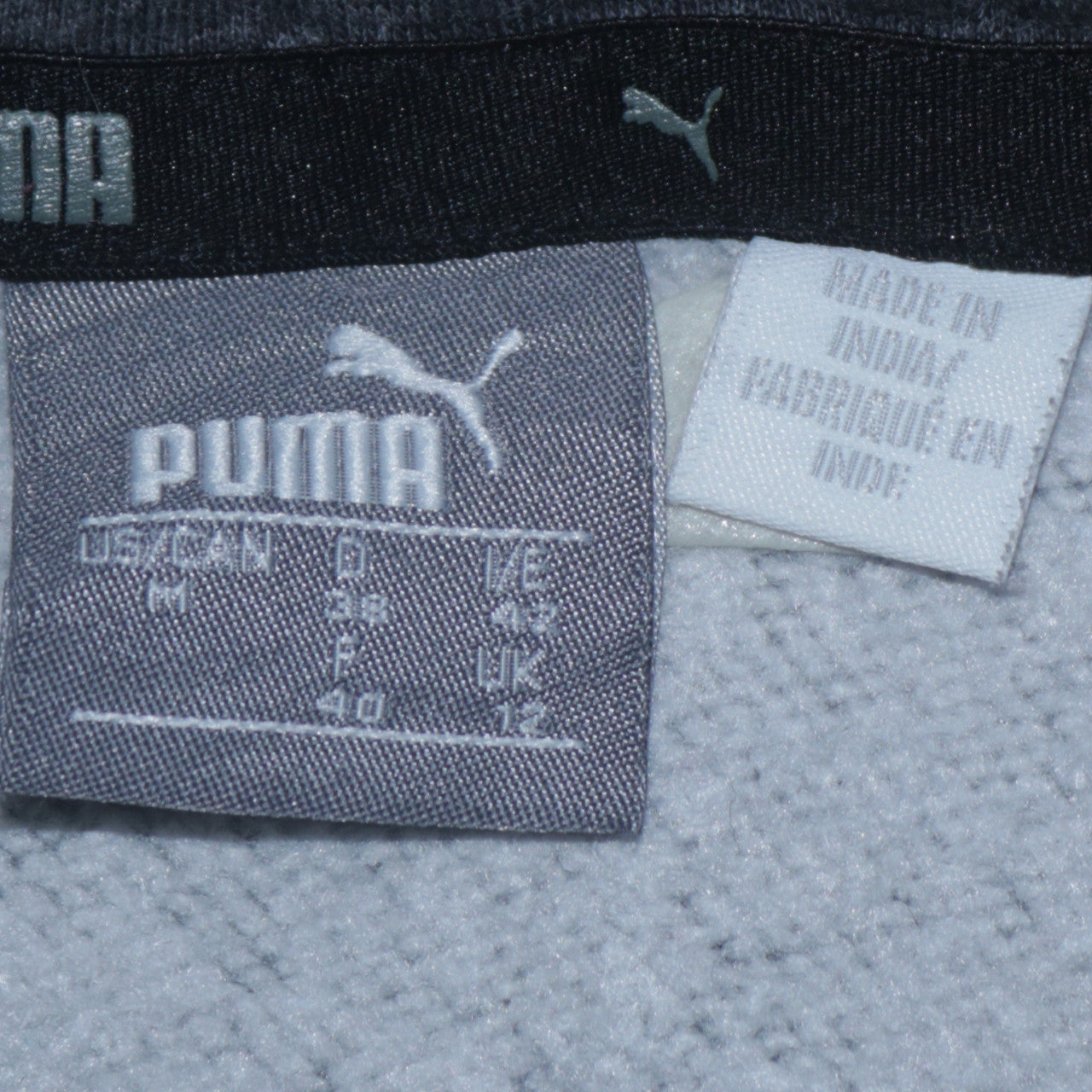 Puma Womens Black Pullover Hoodie Size 12 Hooded Sweatshirt Logo Print
