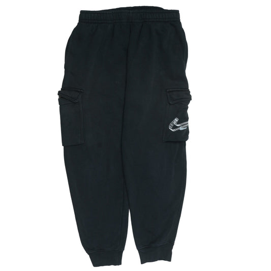 Nike Men's Black Cargo Fleece Joggers Size M Elastic Waist