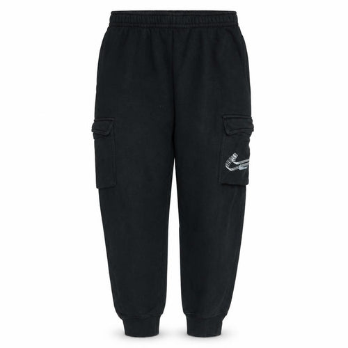 Nike Men's Black Cargo Fleece Joggers Size M Elastic Waist