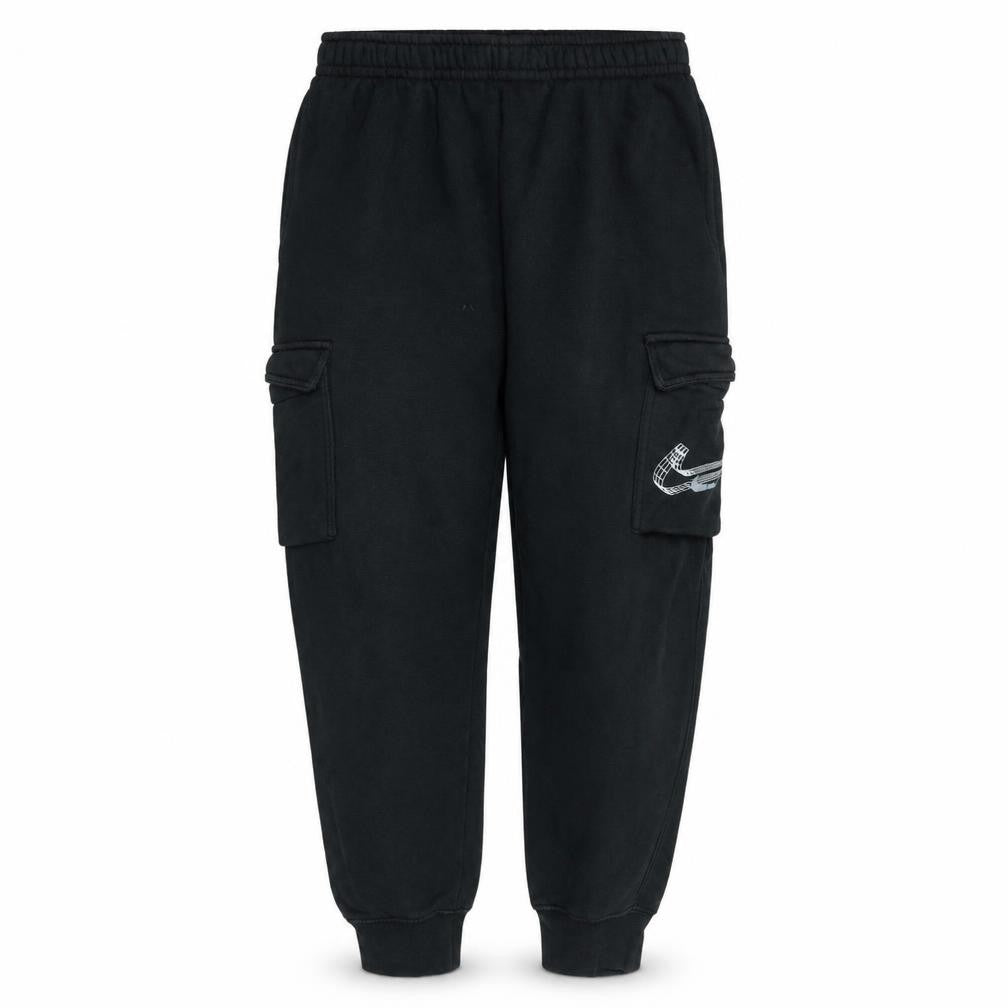 Nike Men's Black Cargo Fleece Joggers Size M Elastic Waist