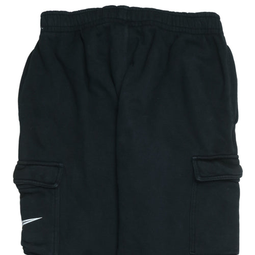 Nike Men's Black Cargo Fleece Joggers Size M Elastic Waist