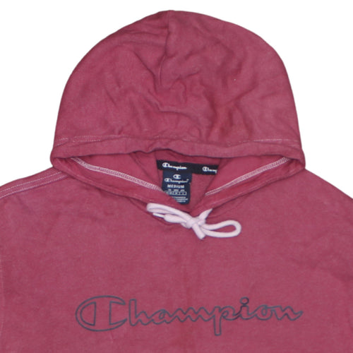 Champion Men's Pink Sleeveless Pullover Hoodie Medium