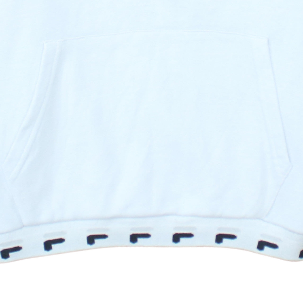 FILA Men’s White Pullover Hoodie M Embroidered Logo Fleece