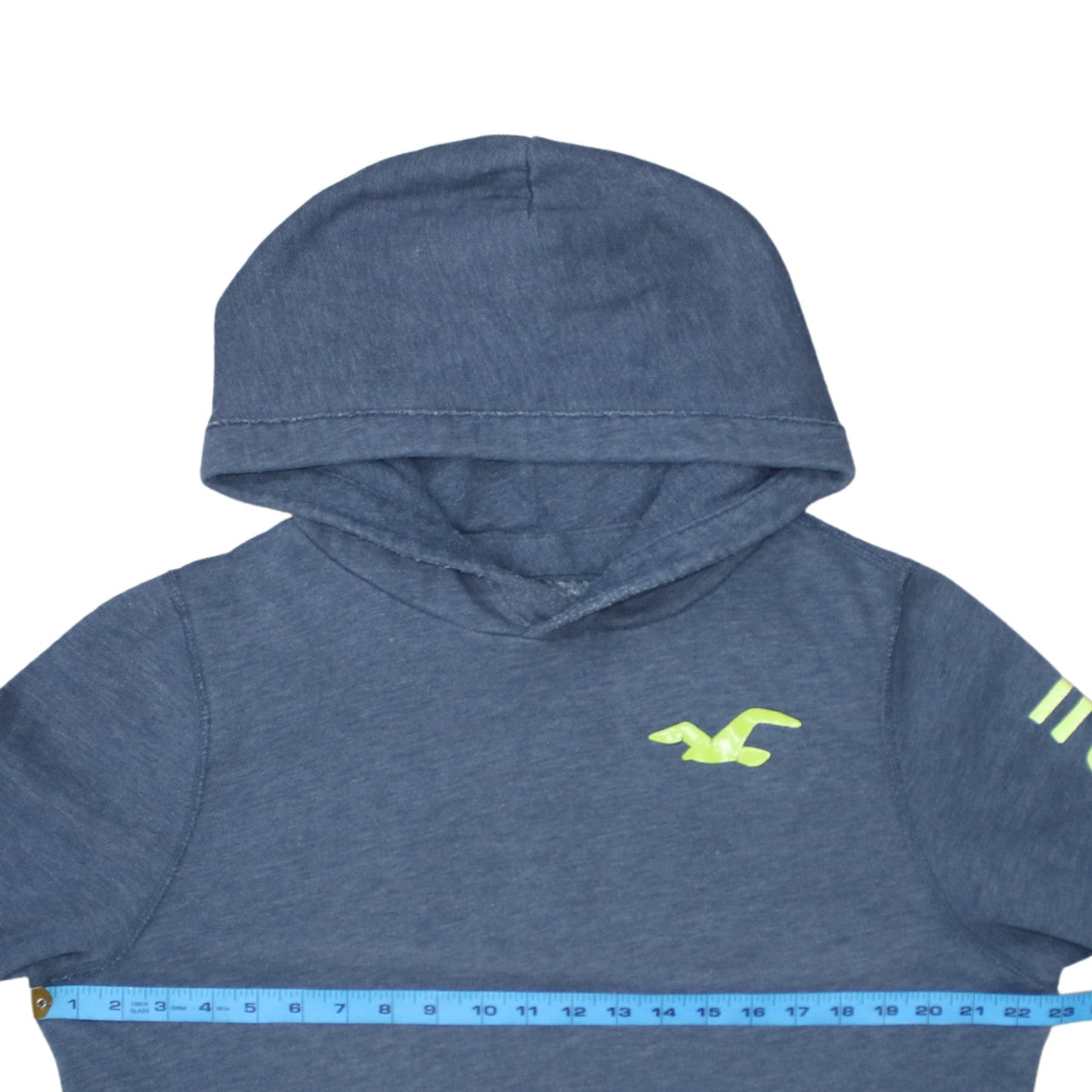 Hollister Mens Blue Pullover Hoodie XL Logo Print Casual Sweatshirt