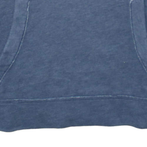 Hollister Mens Blue Pullover Hoodie XL Logo Print Casual Sweatshirt
