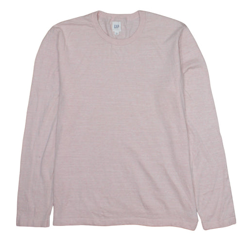 GAP Women’s Pink Cotton Linen Crew Neck Long Sleeve Pullover Jumper L