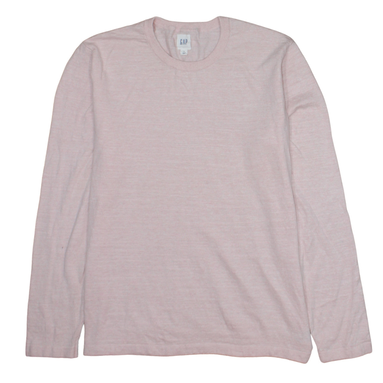 GAP Women’s Pink Cotton Linen Crew Neck Long Sleeve Pullover Jumper L