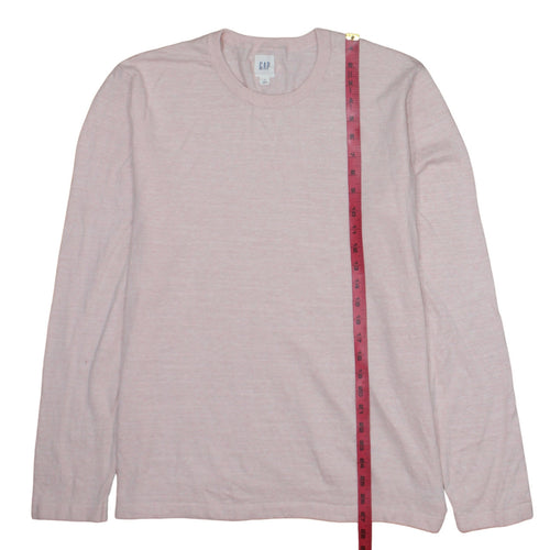 GAP Women’s Pink Cotton Linen Crew Neck Long Sleeve Pullover Jumper L