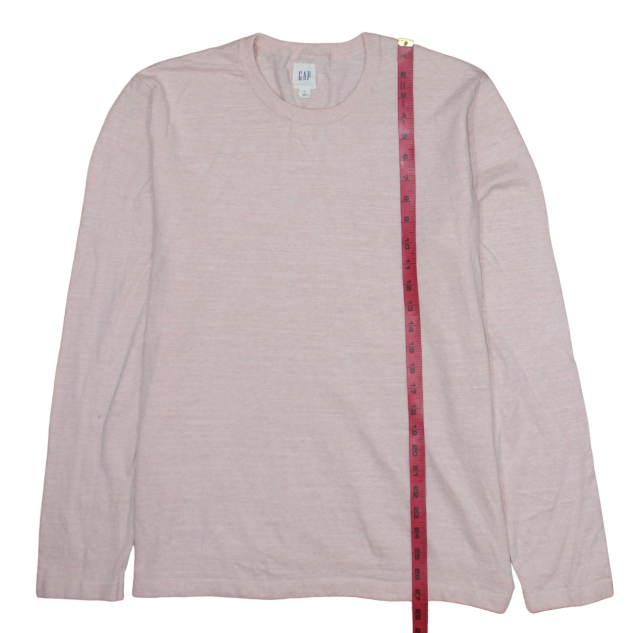 GAP Women’s Pink Cotton Linen Crew Neck Long Sleeve Pullover Jumper L