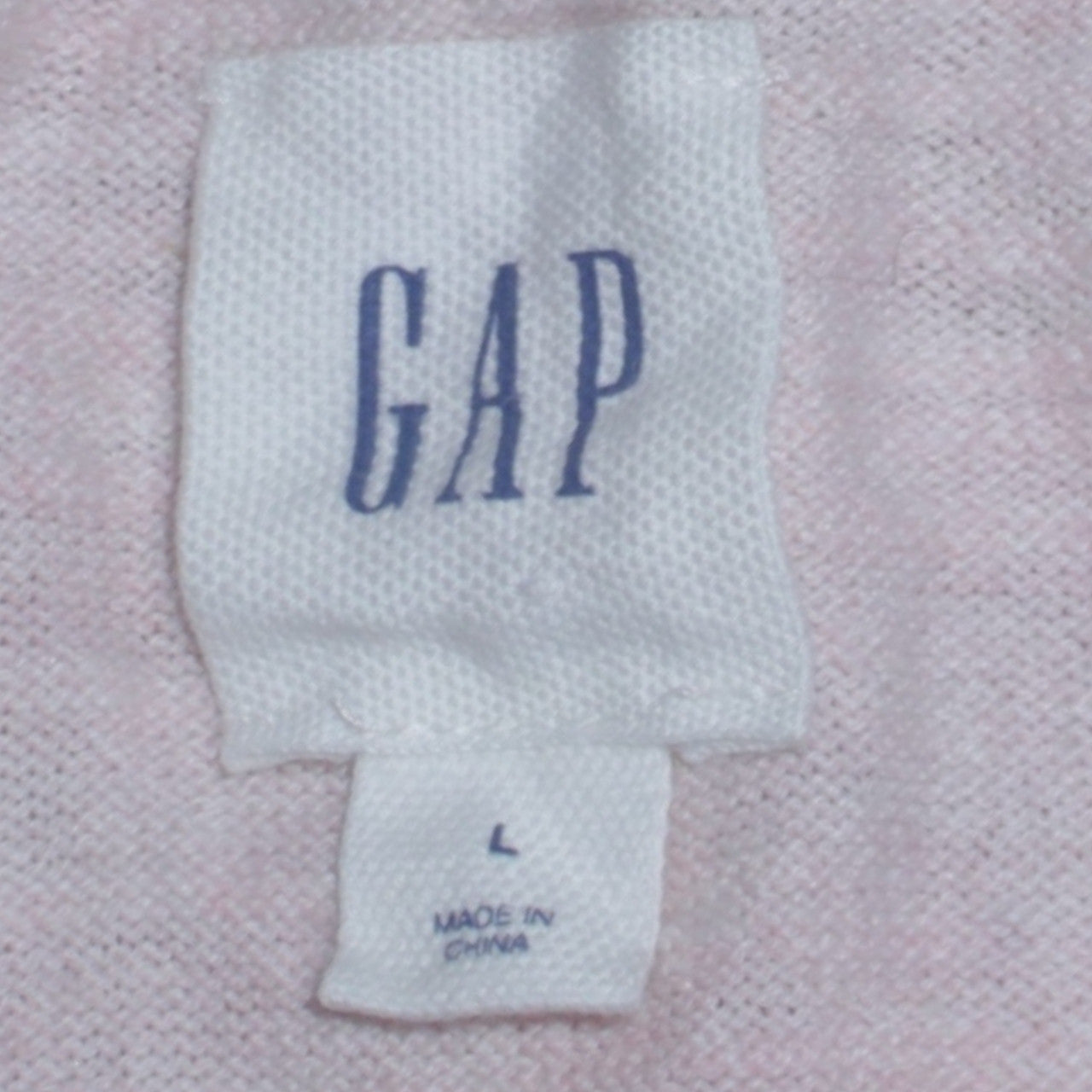GAP Women’s Pink Cotton Linen Crew Neck Long Sleeve Pullover Jumper L