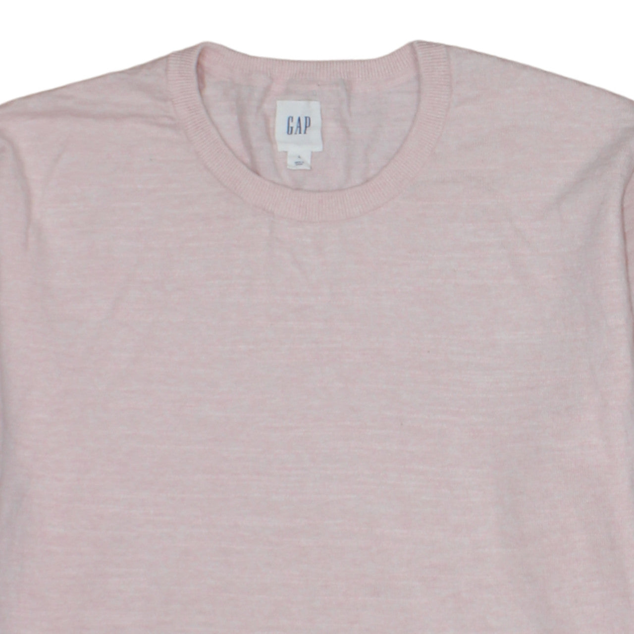 GAP Women’s Pink Cotton Linen Crew Neck Long Sleeve Pullover Jumper L