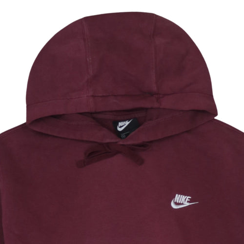 Nike Men’s Red Pullover Hoodie M Regular Fit Fleece Sweatshirt