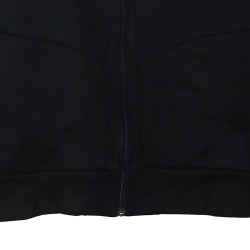 Puma Men's Black XL Full Zip Hoodie with Logo Print