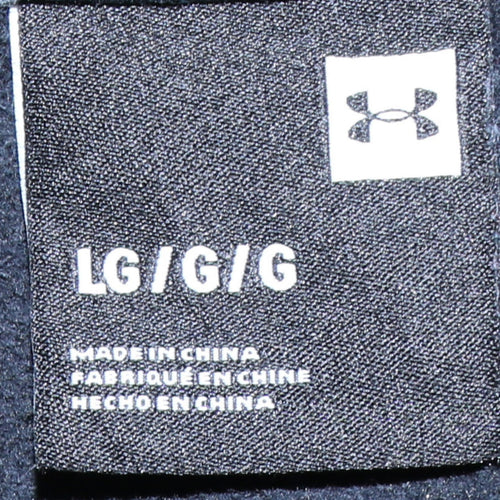 Under Armour Men's Blue Pullover Hoodie L Logo Camouflage Sportswear