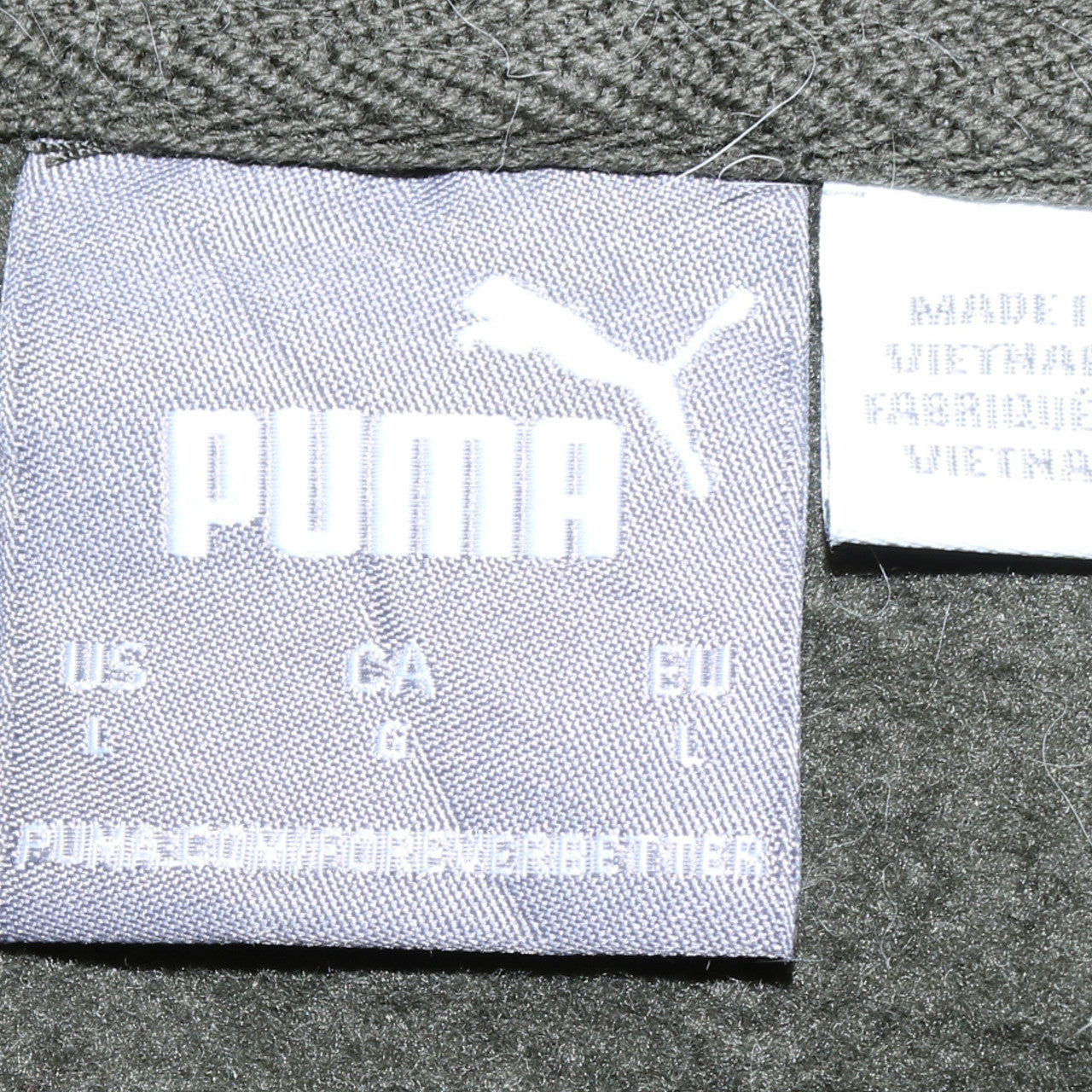 Puma Men's Green Pullover Hoodie Sweatshirt Size L