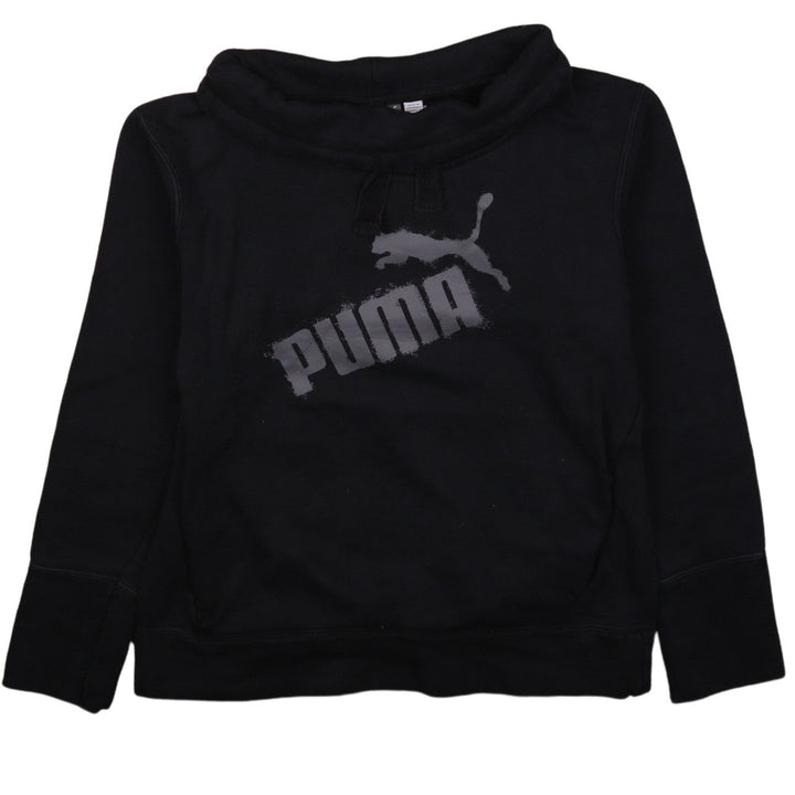 Puma Womens Black Size 8 Pullover Hoodie Sweatshirt