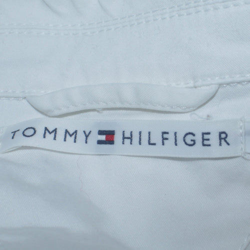 Tommy Hilfiger Women White Cotton Blend Blazer Jacket M