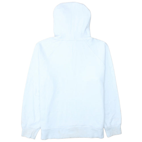 Levi's Mens White Pullover Hoodie Small Regular Fit Logo Fleece